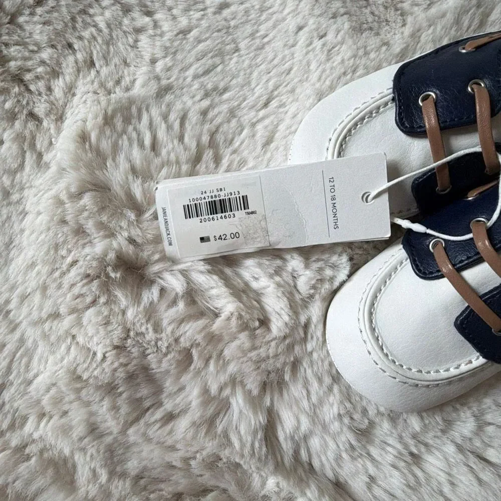 Janie and Jack Baby Boat Shoes Size 12-18 Months